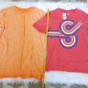 Boys' size L tshirts orange red
